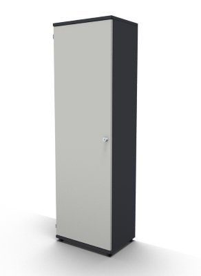Aktenschrank TEN 5 Ordnerhöhen 60 cm Schloss rechts onyxgrau Weiss