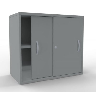 Schiebetüren-Anstellschrank TEN 80 cm lichtgrau