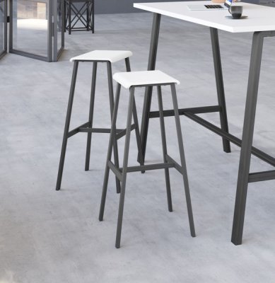 Barhocker 2er Set weiß
