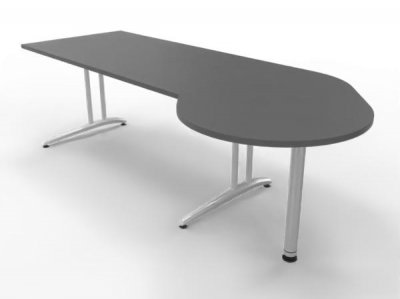 Beraterschreibtisch Berlin 240 cm breit Grafit