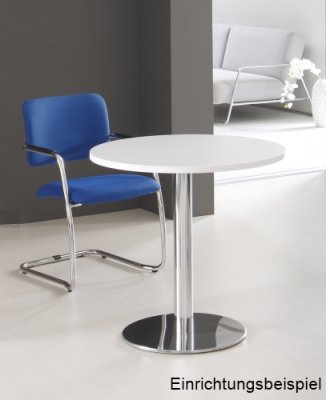 Meetingtisch rund 80 cm Einrichtungsbeispiel