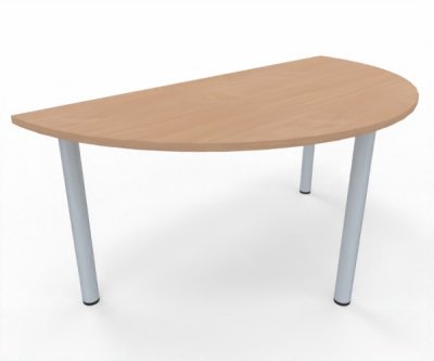 Besprechungstisch Mega Halbkreis 160 x 80 cm Tischplatte Buche