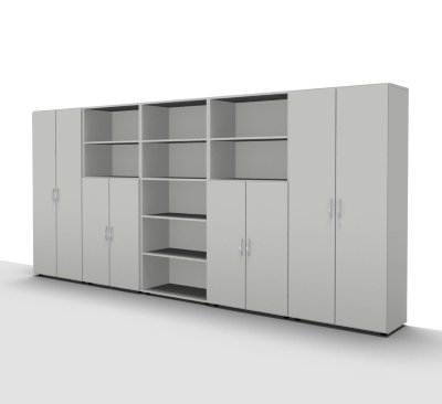 Büro Schrankwand 3412 Mega Weiss