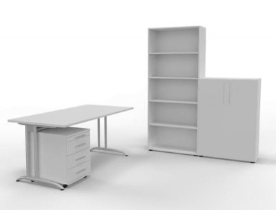 Büromöbelset Komplettbüro BB1 Weiss