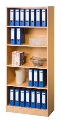 Büroregal Multi 5 Ordnerhöhen, 80 cm breit Buche
