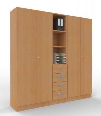 Büroschrankwand Klassik K11 Buche