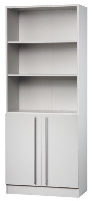 Büroschrank Aktenschrank Multi 5 Orderhöhen, 2 OH Türen Lichtgrau