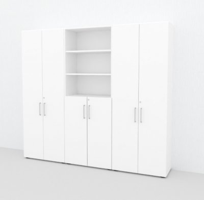 Büro Schrankwand VH98 Weiss