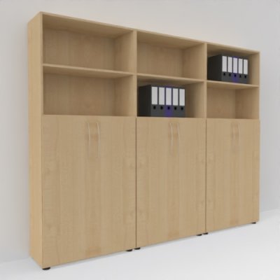Büro-Schrankwand Basis K10 Ahorn