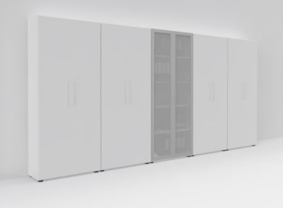 Büro-Schrankwand Basis K8 Weiss