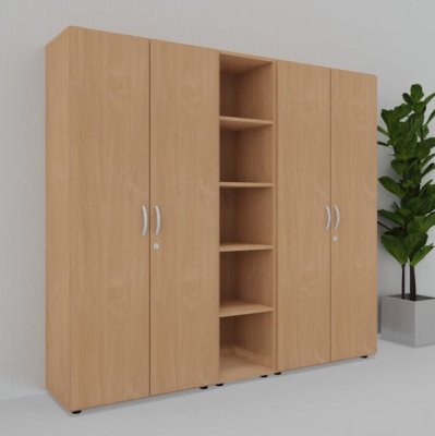 Büroschrankwand M55 Buche