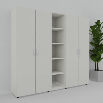 Büroschrankwand M55 Weiss