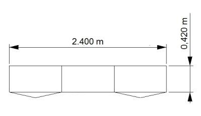 Büroschrankwand M58 Gesamtbreite 240 cm