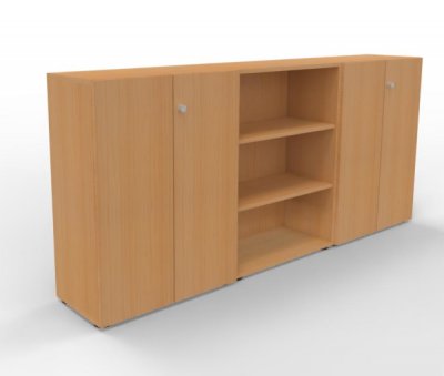 Büro-Schrankwand Master K6 Buche