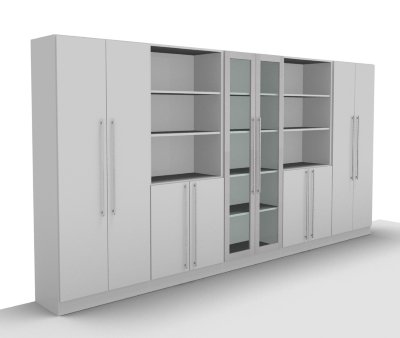 Büro Schrankwand Multi 7 Weiss
