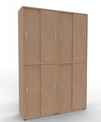 Büroschrankwand ST1 Schiebetürenschränke Gesamtbreite 160 cm Buche