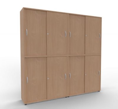Büroschrankwand ST3 Gesamthöhe 233,5 cm Breite 240 cm Buche