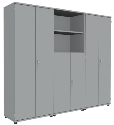 Schrankwand TEN K1 240 cm breit Lichtgrau