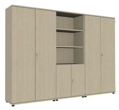 Schrankwand TEN K2 280 cm breit Ahorn