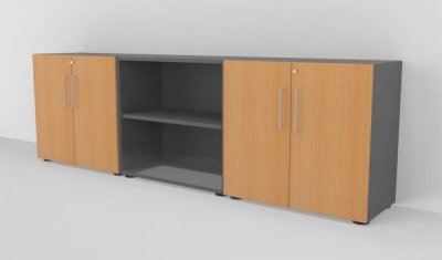 Sideboard VH15 240 cm breit Grafit-Buche