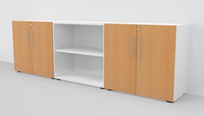 Sideboard VH15 240 cm breit Weiß-Buche