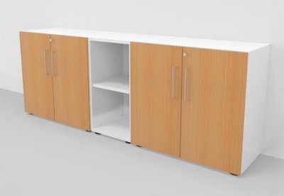 Sideboard VH16 200 cm breit Weiß-Buche