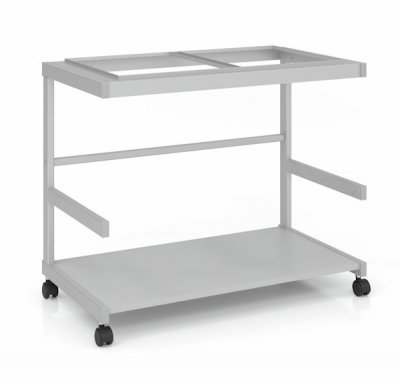 Hängemappenwagen mit einem Hängeregister und einem Fachboden Lichtgrau