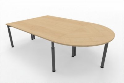 Doppelarbeitsplatz YD3 160x260 cm Gestellfarbe Grafit Tischplatten Ahorn