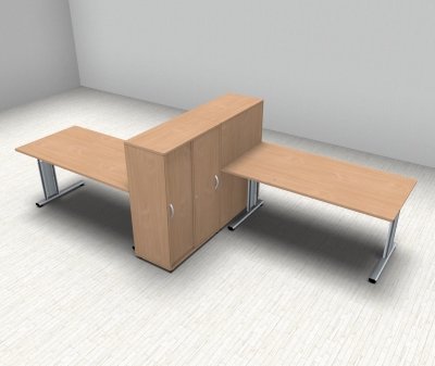 Doppelarbeitsplatz GD8 Buche