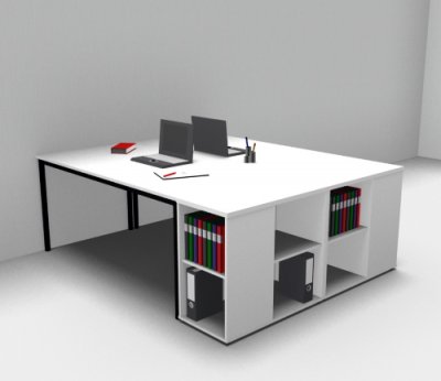 Doppelarbeitsplatz DH2 Weiss
