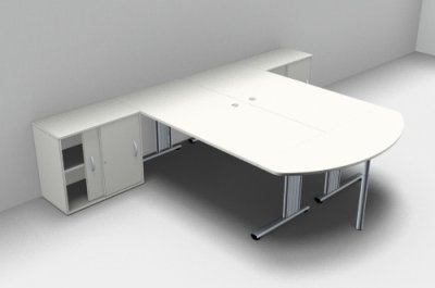 Doppelarbeitsplatz G1A Weiss