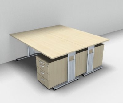 Doppelarbeitsplatz GC1 Ahorn