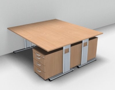 Doppelarbeitsplatz GC1 Buche