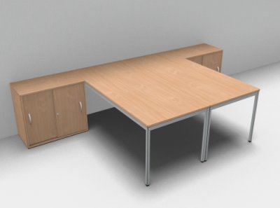 Doppelarbeitsplatz GD12 Buche