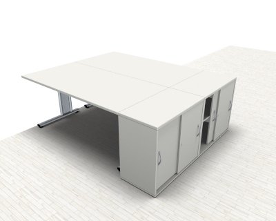 Doppelarbeitsplatz GD16 Weiss