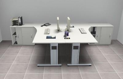 Doppelarbeitsplatz GD25 Weiss