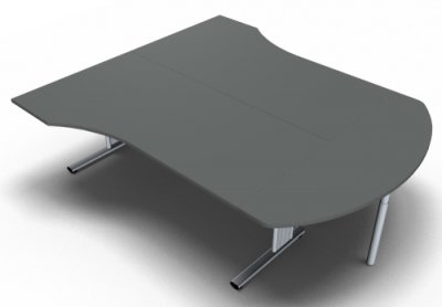 Doppelarbeitsplatz GDA23 Onyx-Grau