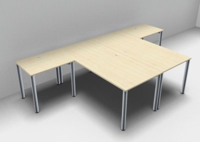 Doppelarbeitsplazt GK1 Ahorn
