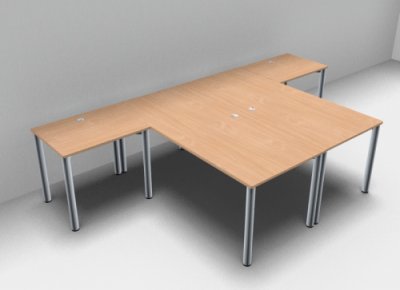 Doppelarbeitsplatz GK1 Buche