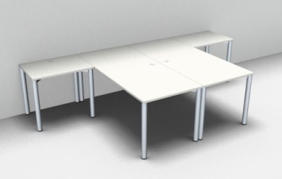 Doppelarbeitsplatz GK1 Weiss