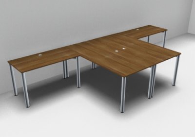 Doppelarbeitsplazt GK2 Nussbaum