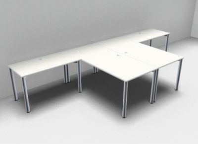 Doppelarbeitsplazt GK2 Weiss