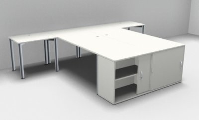 Doppelarbeitsplazt GK3 Weiss