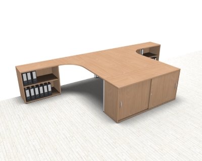 Doppelarbeitsplatz GT2 Buche