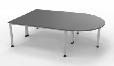 Doppelarbeitsplatz H2 Grafit Silber