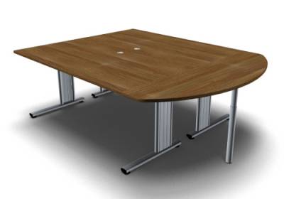 Doppelarbeitsplatz S19 Nussbaum