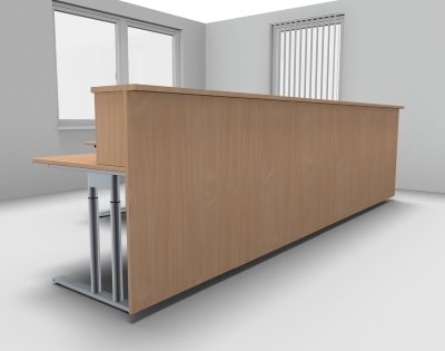 Doppelarbeitsplatz T1 Empfangstheke Buche
