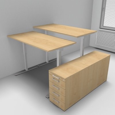 Doppelarbeitsplatz VXM4 Ahorn