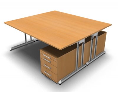 Doppelarbeitsplatz Z3 Buche