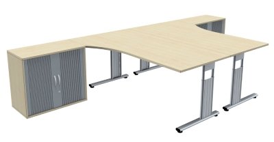 Doppelarbeitsplatz GD40 Ahorn